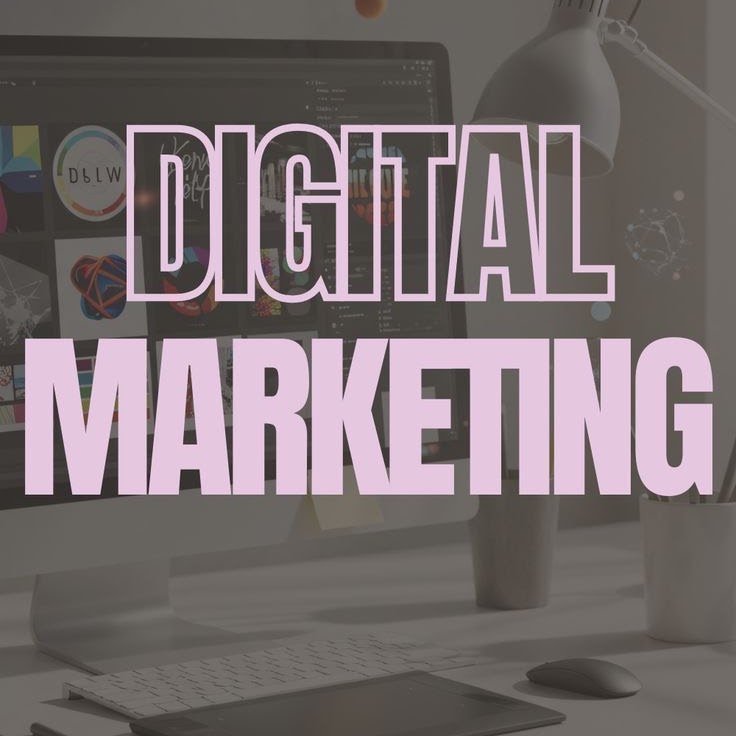 LP Collective's own graphic reading Digital Marketing over a desktop screen of analytics.